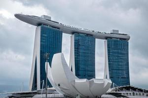 Singapore, 2012. View of the Sands SkyPark Hotel in Singapore photo