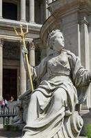 London, UK, 2014. Statue outside St Paul's Cathedral photo