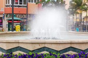 BENALMADENA, ANDALUCIA, SPAIN, 2014. Small fountain in Benalmadena Spain on May 9, 2014. Unidentified people. photo