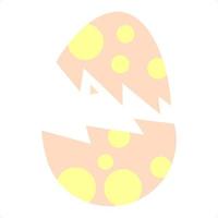 cracked easter egg vector