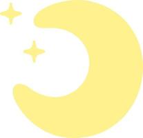 cartoon moon and stars vector