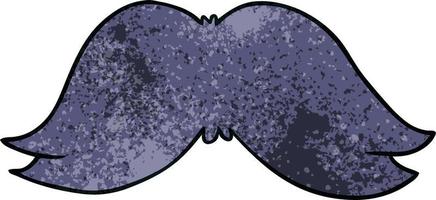 textured cartoon doodle of a mans moustache vector