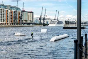 London, UK, 2014. Wakeboarding at North Greenwich photo