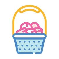 flower basket color icon vector illustration