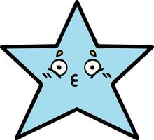 pez estrella de dibujos animados lindo vector