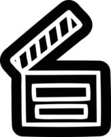 movie clapper board icon vector