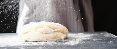 dough for bread or pizza photo