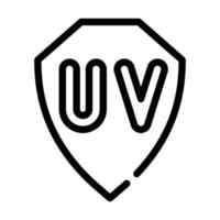ilustración de vector de icono de línea de protección ultravioleta uv