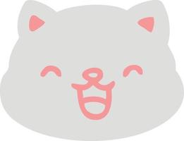 cat face sticking out tongue vector