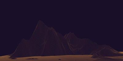 wireframe landscape abstract background vector