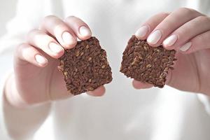 crunchy multigrain cereal flax seed crispbread photo