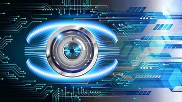 eye cyber circuit future technology concept background vector