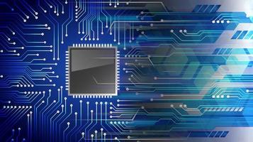 Fondo de concepto de tecnología futura de circuito cibernético de cpu vector