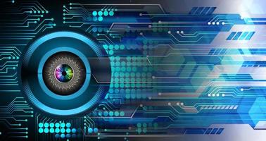 eye cyber circuit future technology concept background vector