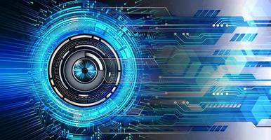 eye cyber circuit future technology concept background vector