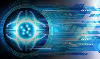 eye cyber circuit future technology concept background vector