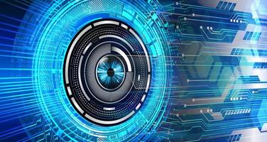 eye cyber circuit future technology concept background vector