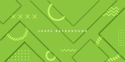 squares with geometric shapes on light green background, can be used for commercial projects, presentations, banners vector