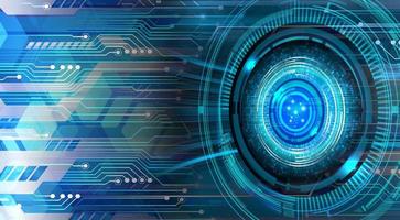 eye cyber circuit future technology concept background vector