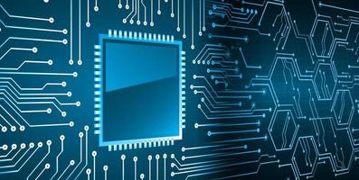 CPU cyber circuit future technology concept background vector