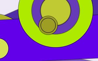 fondo vectorial geométrico abstracto en estilo de diseño de materiales con una paleta de contraste limitada, con círculos concéntricos y rectángulos girados con sombras, imitando papel cortado. vector