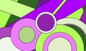 Abstract geometric vector background in Material design style with a limited contrast palette, with concentric circles and rotated rectangles with shadows, imitating cut paper.