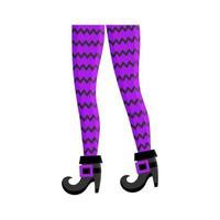 Woman legs in stockings with zigzag pattern and boots with buckles vector