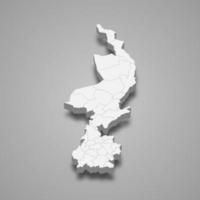 mapa 3d provincia de holanda vector