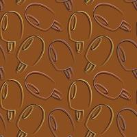 Seamless vector pattern with outline eskimo pie