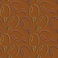 Seamless vector pattern with outline eskimo pie