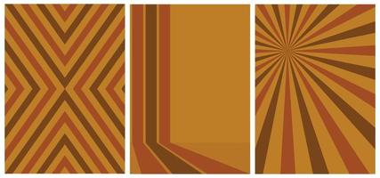 Set of three abstract pop art aesthetic backgrounds. Trendy colorful vector illustration for social media, wed design, postcard