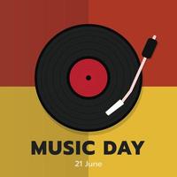 world music day celebration flat design vector