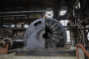 motor de una antigua central eléctrica foto