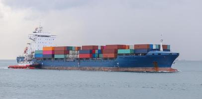 Container Ship in Sea photo