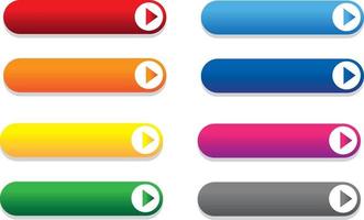 User interface colorful buttons set. Colorful glossy buttons set. Vector  illu: Royalty Free #191322442