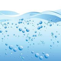Water Wave With Bubbles, vector