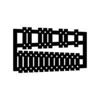silueta de glockenspiel. elemento de diseño de icono en blanco y negro sobre fondo blanco aislado vector