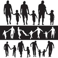 Father silhouette Art Father Lover Gift vector