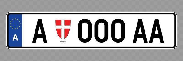 Vehicle number plate vector