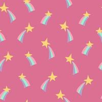 star, rainbow seamless pattern hand drawn. . wallpaper, wrapping paper, textile, background fairy tale nursery pastel cute vector