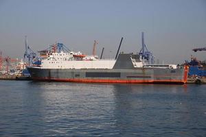 Cargo Ship in Port photo