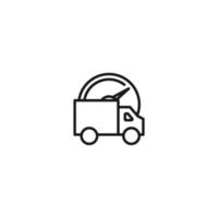 Fast Delivery filled line icon. linear style sign for mobile concept and web design. Outline vector icon. Symbol, logo illustration. Vector graphic