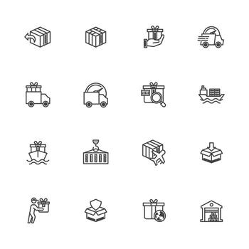 Simple Set of Delivery Related Vector Line Icons. linear style sign for mobile concept and web design. line vector icon. Symbol, logo illustration.