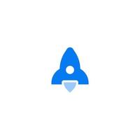 Rocket flat line icon. linear style sign for mobile concept and web design. Outline vector icon. Symbol, logo illustration. Vector graphic