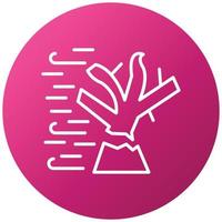 Tree Broken Icon Style vector