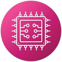 estilo de icono de procesador cpu vector