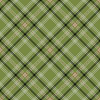 Green tartan fabric texture with circle and diagonal dotted line, suitable for blanket, skirt, shirt, tablecloth and other fabric textile design vector