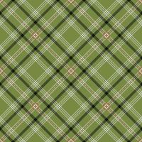 Green tartan fabric texture with circle and diagonal dotted line, suitable for blanket, skirt, shirt, tablecloth and other fabric textile design vector