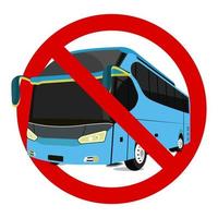 Warning no bus sign and symbol graphic design vector illustration