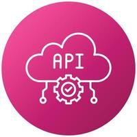 API Icon Style vector